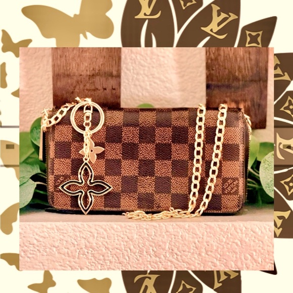 Louis Vuitton DAMIER full zip long wallet brown preloved will fit cell phone - Picture 3 of 17